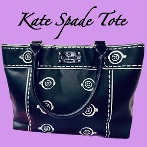Kate Spade Black & White Patterned Tote